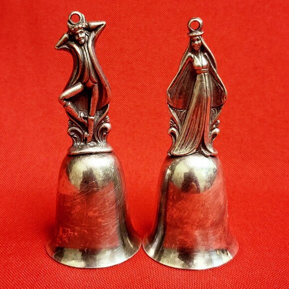Reed & Barton 12 Days of Christmas Bells Silverplated Set of 2 - Picture 3 of 11